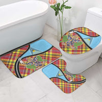 Saint Lucia Creole Day Bathroom Set Madras Pattern Zipper Stylized - Wonder Print Shop