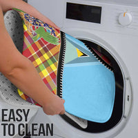 Saint Lucia Creole Day Bathroom Set Madras Pattern Zipper Stylized - Wonder Print Shop