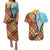 Saint Lucia Creole Day Couples Matching Puletasi and Hawaiian Shirt Madras Pattern Zipper Stylized - Wonder Print Shop