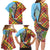 Saint Lucia Creole Day Family Matching Long Sleeve Bodycon Dress and Hawaiian Shirt Madras Pattern Zipper Stylized - Wonder Print Shop