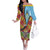 Saint Lucia Creole Day Family Matching Off The Shoulder Long Sleeve Dress and Hawaiian Shirt Madras Pattern Zipper Stylized - Wonder Print Shop