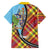 Saint Lucia Creole Day Family Matching Off Shoulder Maxi Dress and Hawaiian Shirt Madras Pattern Zipper Stylized - Wonder Print Shop