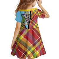 Saint Lucia Creole Day Family Matching Tank Maxi Dress and Hawaiian Shirt Madras Pattern Zipper Stylized - Wonder Print Shop