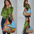 Saint Lucia Creole Day Grocery Bag Madras Pattern Zipper Stylized - Wonder Print Shop