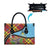 Saint Lucia Creole Day Leather Bag Madras Pattern Zipper Stylized - Wonder Print Shop