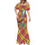 Saint Lucia Creole Day Mermaid Dress Madras Pattern Zipper Stylized - Wonder Print Shop