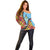 Saint Lucia Creole Day Off Shoulder Sweater Madras Pattern Zipper Stylized - Wonder Print Shop
