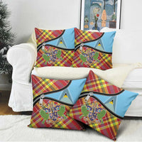 Saint Lucia Creole Day Pillow Cover Madras Pattern Zipper Stylized - Wonder Print Shop