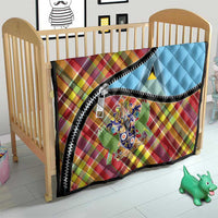 Saint Lucia Creole Day Quilt Madras Pattern Zipper Stylized - Wonder Print Shop