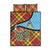 Saint Lucia Creole Day Quilt Bed Set Madras Pattern Zipper Stylized - Wonder Print Shop