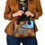 Saint Lucia Creole Day Shoulder Handbag Madras Pattern Zipper Stylized - Wonder Print Shop