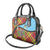 Saint Lucia Creole Day Shoulder Handbag Madras Pattern Zipper Stylized - Wonder Print Shop
