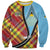 Saint Lucia Creole Day Sweatshirt Madras Pattern Zipper Stylized - Wonder Print Shop