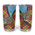 Saint Lucia Creole Day Tumbler Cup Madras Pattern Zipper Stylized - Wonder Print Shop