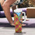 Saint Lucia Creole Day Tumbler With Handle Madras Pattern Zipper Stylized - Wonder Print Shop