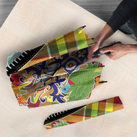 Saint Lucia Creole Day Umbrella Madras Pattern Zipper Stylized - Wonder Print Shop
