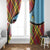 Saint Lucia Creole Day Window Curtain Madras Pattern Zipper Stylized - Wonder Print Shop
