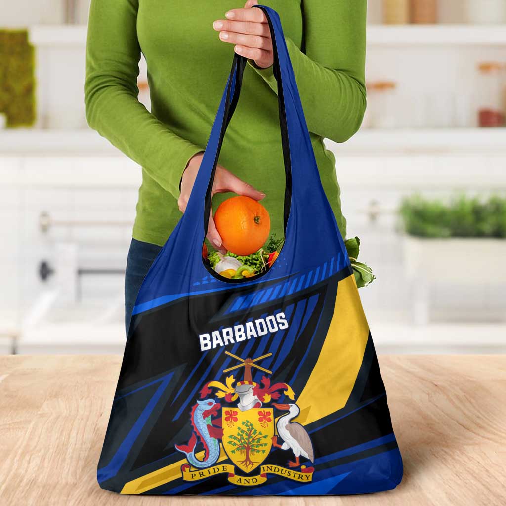 Personalised Barbados Independence Day Grocery Bag Barbadian Coat Of Arms Special Version