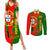 Personalised Portugal Independence Day Couples Matching Summer Maxi Dress and Long Sleeve Button Shirt Portuguesa Map Flag Style - Wonder Print Shop