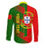 Personalised Portugal Independence Day Family Matching Off Shoulder Long Sleeve Dress and Hawaiian Shirt Portuguesa Map Flag Style - Wonder Print Shop