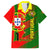 Personalised Portugal Independence Day Family Matching Off Shoulder Maxi Dress and Hawaiian Shirt Portuguesa Map Flag Style - Wonder Print Shop