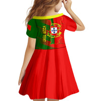 Personalised Portugal Independence Day Family Matching Short Sleeve Bodycon Dress and Hawaiian Shirt Portuguesa Map Flag Style - Wonder Print Shop
