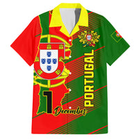 Personalised Portugal Independence Day Family Matching Short Sleeve Bodycon Dress and Hawaiian Shirt Portuguesa Map Flag Style - Wonder Print Shop