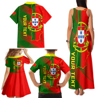Personalised Portugal Independence Day Family Matching Tank Maxi Dress and Hawaiian Shirt Portuguesa Map Flag Style - Wonder Print Shop