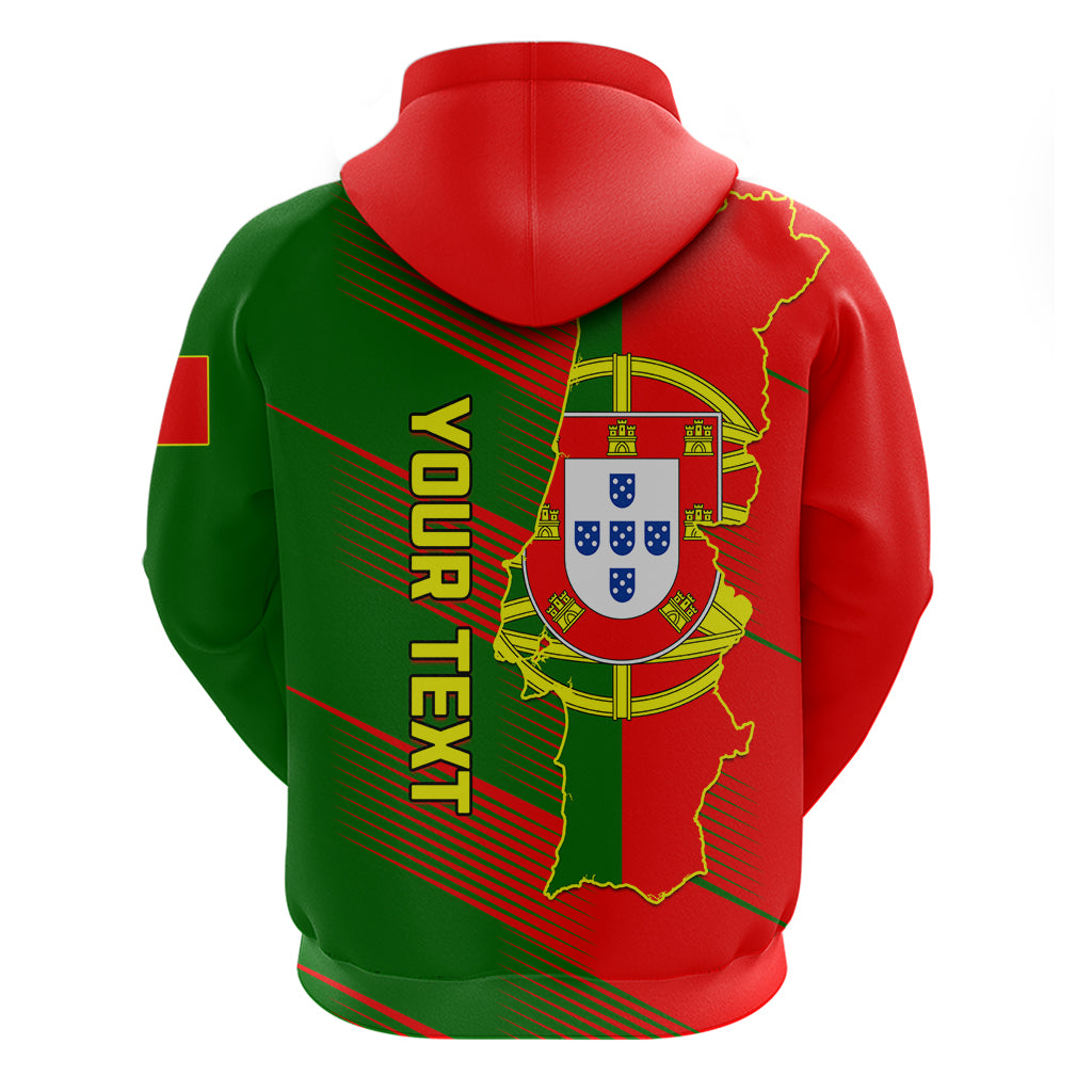 Personalised Portugal Independence Day Hoodie Portuguesa Map Flag Style - Wonder Print Shop