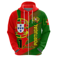 Personalised Portugal Independence Day Hoodie Portuguesa Map Flag Style - Wonder Print Shop