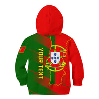 Personalised Portugal Independence Day Kid Hoodie Portuguesa Map Flag Style - Wonder Print Shop