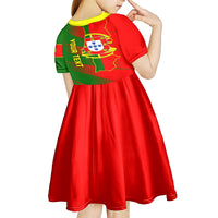 Personalised Portugal Independence Day Kid Short Sleeve Dress Portuguesa Map Flag Style - Wonder Print Shop