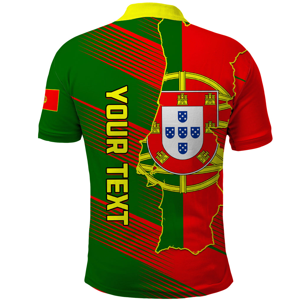 Personalised Portugal Independence Day Polo Shirt Portuguesa Map Flag Style - Wonder Print Shop