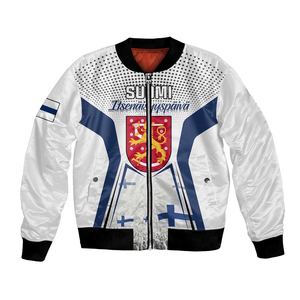 Personalised Finland Independence Day Bomber Jacket Suomi Coat Of Arms Special Version LT01