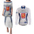 Personalised Finland Independence Day Couples Matching Puletasi Dress and Long Sleeve Button Shirt Suomi Coat Of Arms Special Version LT01