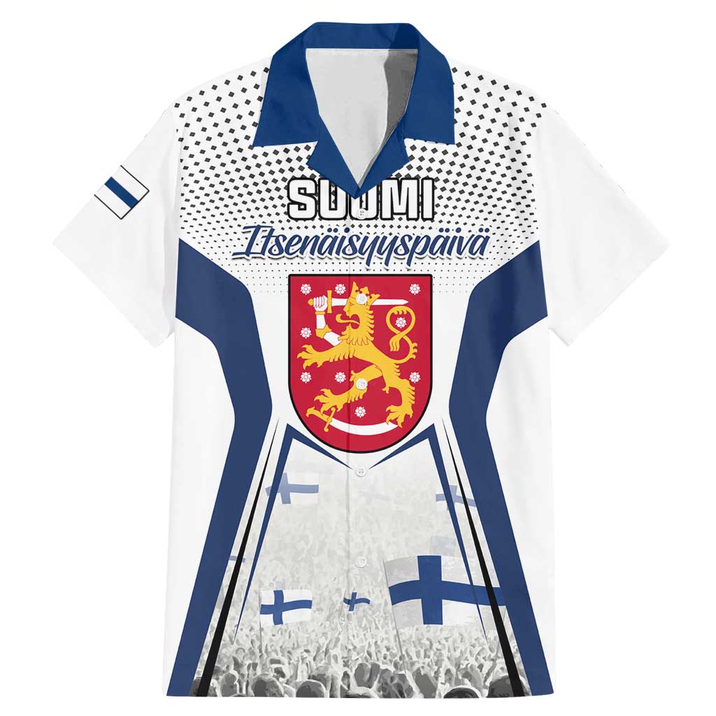 Personalised Finland Independence Day Family Matching Mermaid Dress and Hawaiian Shirt Suomi Coat Of Arms Special Version LT01