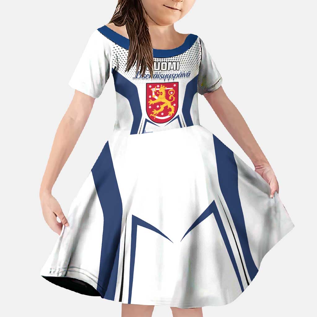 Personalised Finland Independence Day Family Matching Off Shoulder Maxi Dress and Hawaiian Shirt Suomi Coat Of Arms Special Version LT01