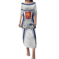 Personalised Finland Independence Day Family Matching Puletasi Dress and Hawaiian Shirt Suomi Coat Of Arms Special Version LT01