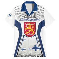 Personalised Finland Independence Day Family Matching Short Sleeve Bodycon Dress and Hawaiian Shirt Suomi Coat Of Arms Special Version LT01