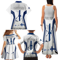 Personalised Finland Independence Day Family Matching Tank Maxi Dress and Hawaiian Shirt Suomi Coat Of Arms Special Version LT01