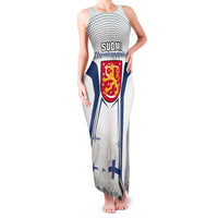 Personalised Finland Independence Day Family Matching Tank Maxi Dress and Hawaiian Shirt Suomi Coat Of Arms Special Version LT01