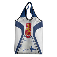 Personalised Finland Independence Day Grocery Bag Suomi Coat Of Arms Special Version LT01