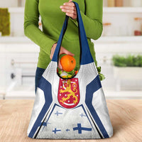 Personalised Finland Independence Day Grocery Bag Suomi Coat Of Arms Special Version LT01