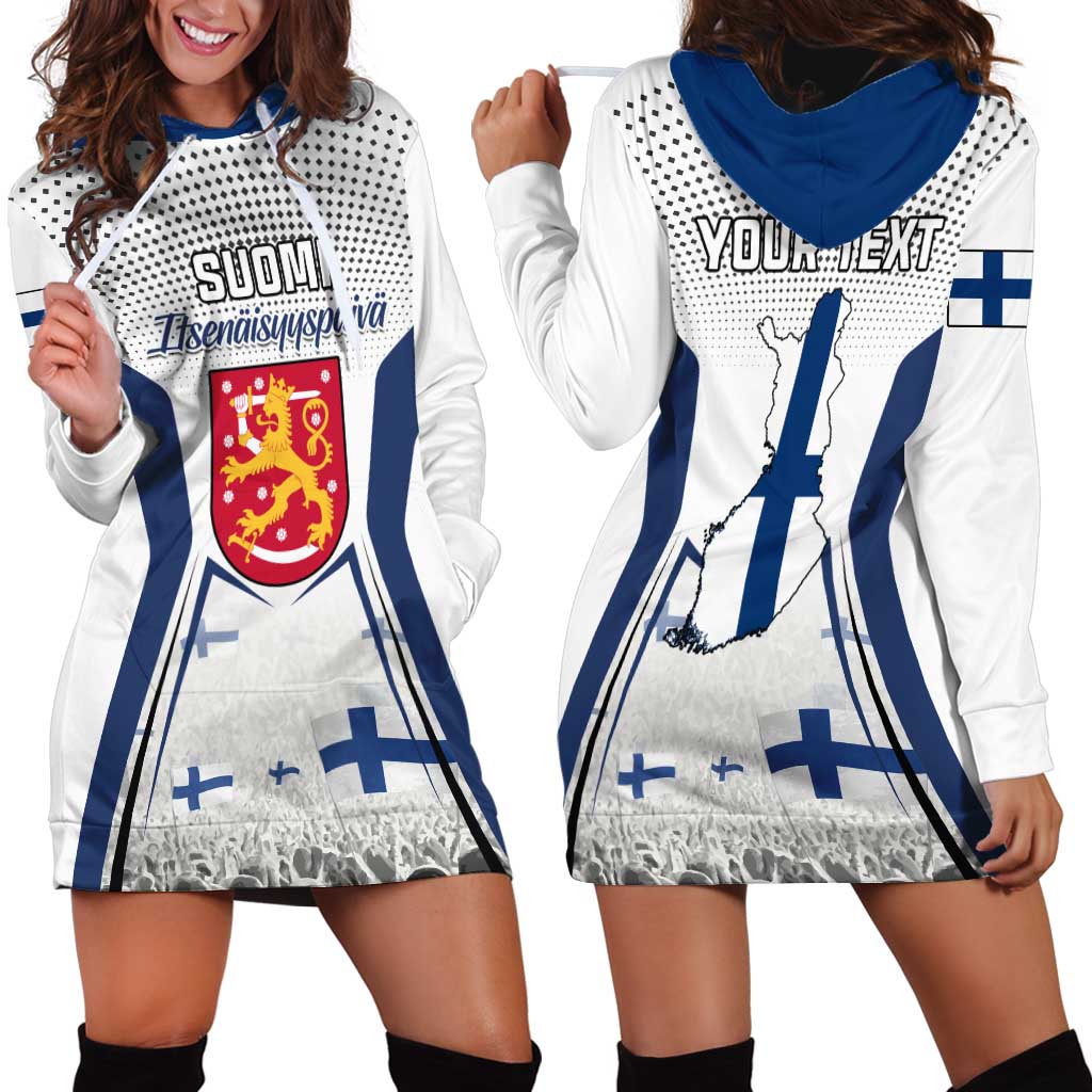 Personalised Finland Independence Day Hoodie Dress Suomi Coat Of Arms Special Version LT01