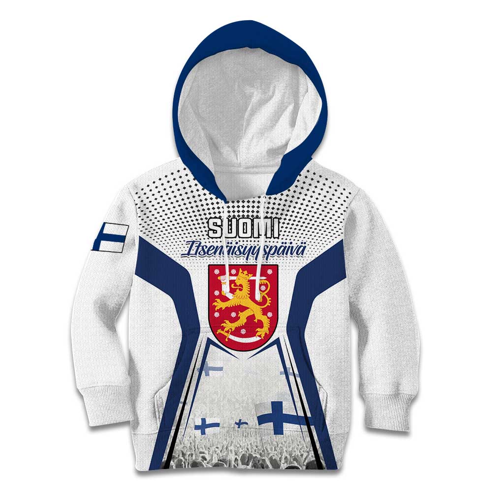 Personalised Finland Independence Day Kid Hoodie Suomi Coat Of Arms Special Version LT01
