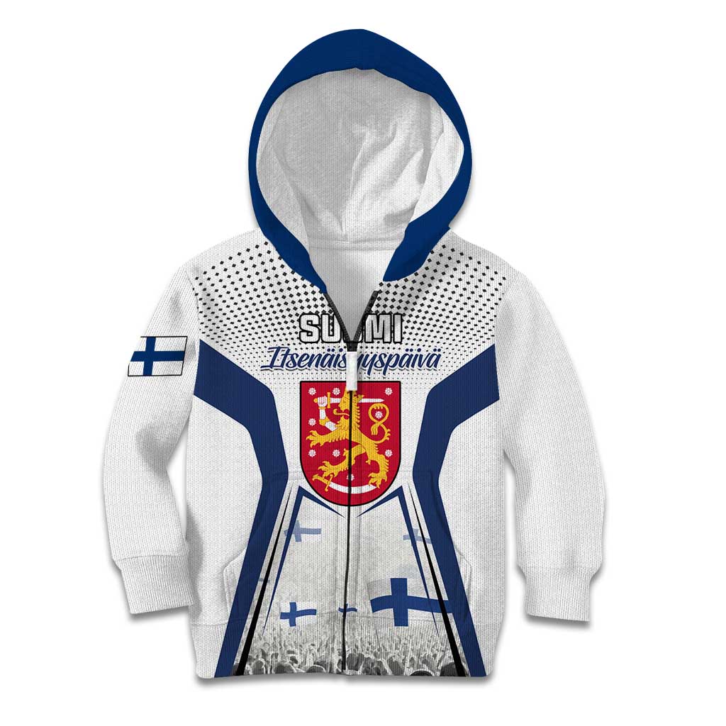 Personalised Finland Independence Day Kid Hoodie Suomi Coat Of Arms Special Version LT01