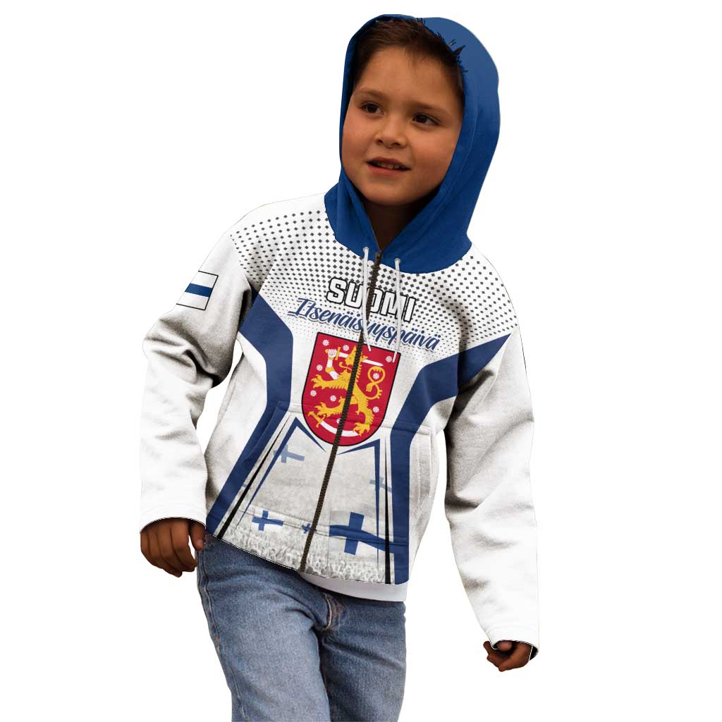 Personalised Finland Independence Day Kid Hoodie Suomi Coat Of Arms Special Version LT01