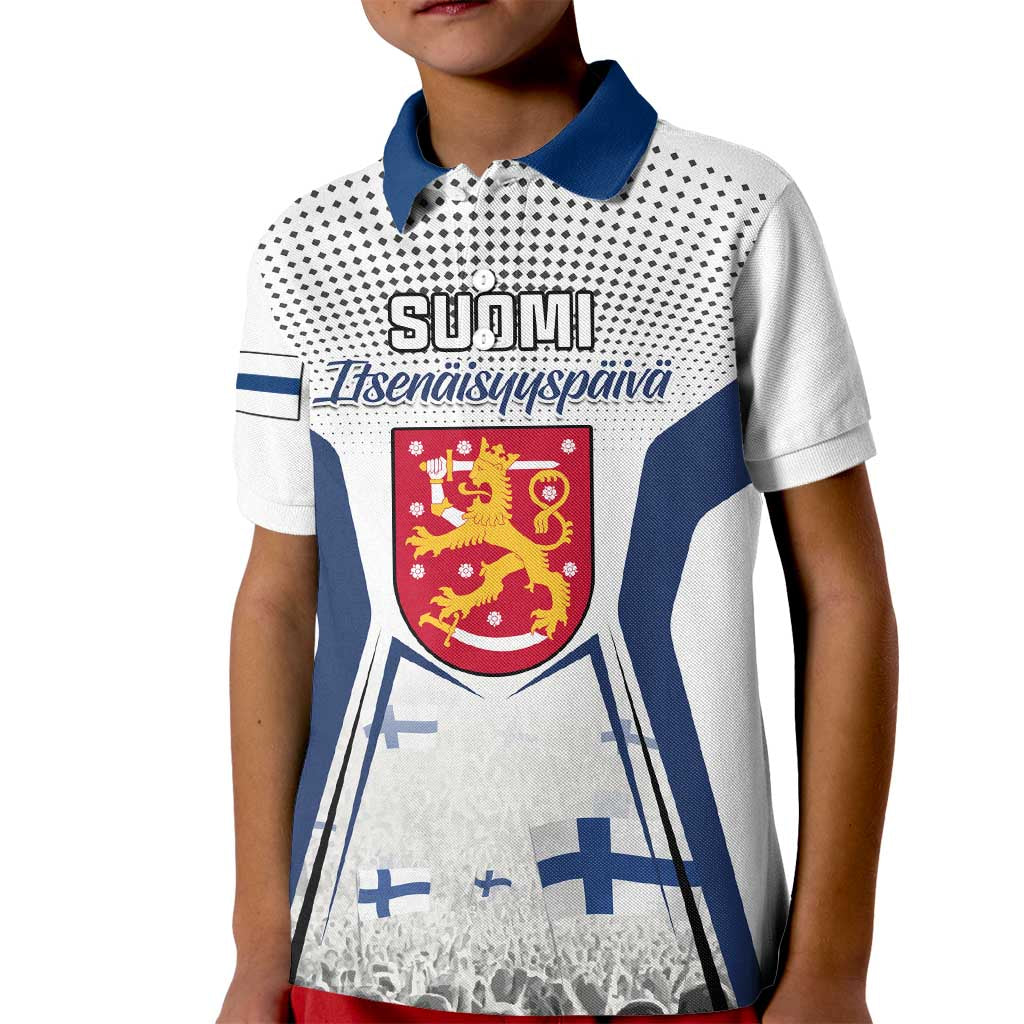 Personalised Finland Independence Day Kid Polo Shirt Suomi Coat Of Arms Special Version LT01