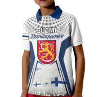 Personalised Finland Independence Day Kid Polo Shirt Suomi Coat Of Arms Special Version LT01