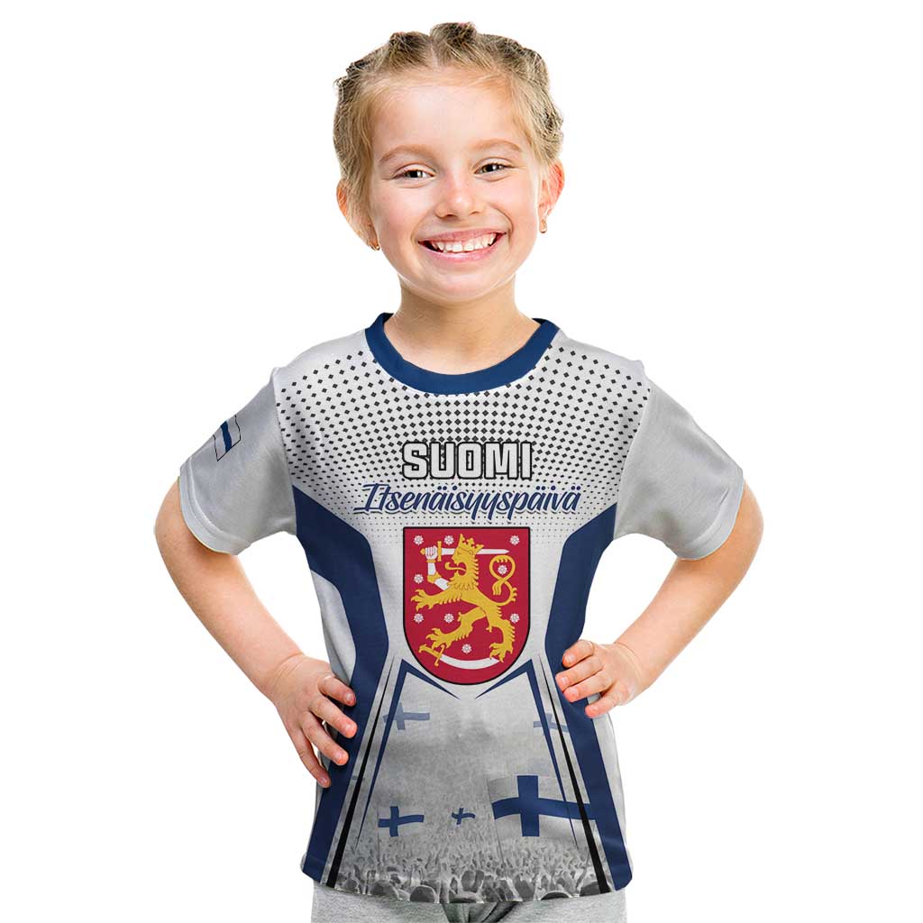 Personalised Finland Independence Day Kid T Shirt Suomi Coat Of Arms Special Version LT01